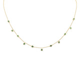.29ct G SI 14K Yellow Gold Emerald Pendant Necklace 16+2" Ext