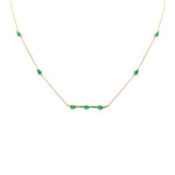 1.02ct G SI 14K Yellow Gold Emerald Pendant Necklace 16+2" Ext