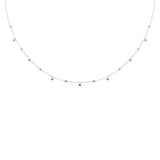 .26ct G SI 14K White Gold Aquamarine Gemstone Pendant Necklace 18" Long