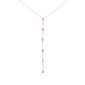 <span style="color:purple">SPECIAL!</span>  1.03ct G SI 14K Yellow Gold Pink Tourmaline Lariat Necklace 18"Long