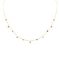 <span style="color:purple">SPECIAL!</span> .29ct G SI 14K Yellow Gold Multi Color Gemstone Necklace 16+2" Ext
