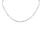 <span style="color:purple">SPECIAL!</span> 3.58ct G SI 14K White Gold Multi Color Gemstone Necklace 16"Long