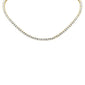 <span style="color:purple">SPECIAL!</span> 9.24ct G SI 14K Yellow Gold Diamond Round Tennis Necklace 12" + 4" Ext