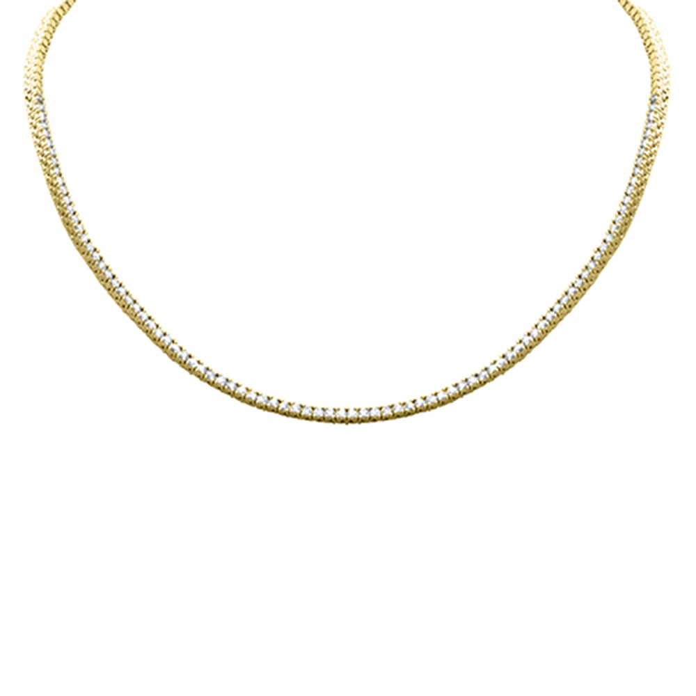 1.99ct G SI 14K Yellow Gold Diamond Tennis Necklace 14" + 2" Ext