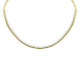 1.99ct G SI 14K Yellow Gold Diamond Tennis Necklace 14" + 2" Ext
