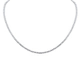 4.63ct G SI 14K White Gold Round Diamond Tennis Necklace 14.5" Long