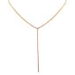 <span style="color:purple">SPECIAL!</span> 3.40ct G SI 14K Yellow Gold Ruby Y Lariat Tennis Necklace 14+4" Ext