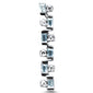 .19ct G SI 14K White Gold Diamond & Aquamarine Pendant Necklace 18" Chain Included