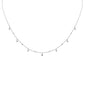 .16ct G SI 14K White Gold Aquamarine Gemstone Necklace 16+2" Ext