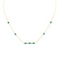 <span style="color:purple">SPECIAL!</span> 1.02ct G SI 14K Yellow Gold Emerald Bar Pendant Necklace 16+2" Ext