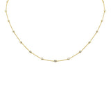 <span style="color:purple">SPECIAL!</span> .36ct G SI 14K Yellow Gold Diamond by Yard Pendant Necklace 16+2" Ext