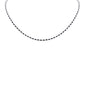 <span style="color:purple">SPECIAL!</span> 3.98ct G SI 14K White Gold Diamond & Blue Sapphire Tennis Necklace 14+4" Ext