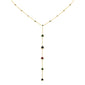 <span style="color:purple">SPECIAL!</span> 1.56ct G SI 14K Yellow Gold Multi Color Gemstone Drop Necklace 16+2" Ext