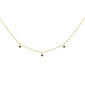 .08ct G SI 14K Yellow Gold Multi Color Gemstone Necklace 16+2" Ext