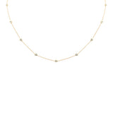 <span>DIAMOND CLOSEOUT! </span> .59ct G SI 14K Yellow Gold  Aquamarine Gemstone Pendant Necklace 16 + 2" Ext