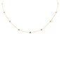 <span style="color:purple">SPECIAL!</span> .66ct G SI 14K Yellow Gold Multi Color Gemstone Necklace 16+2" Ext