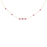 1.70ct G SI 14K Yellow Gold Ruby Gemstone Pendant Necklace 16+2" Ext