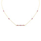 <span style="color:purple">SPECIAL!</span> .76ct G SI 14K Yellow Gold Ruby Gemstone Pendant Necklace 14+2" Ext