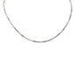 <span>CLOSEOUT!</span> 3.94ct G SI 14K White Gold Multi Color Gemstone Tennis Necklace 14+4"Long
