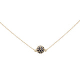 <span>GEMSTONE CLOSEOUT! </span> .51ct G SI 14K Yellow Gold Blue Sapphire Ball Pendant Necklace 16 + 2" Ext
