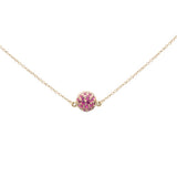 .57ct G SI 14K Yellow Gold Round Ruby Pendant Necklace 16 + 2" Ext