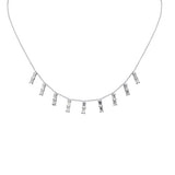  2.16ct G SI 14K White Gold Aquamarine Necklace 16 + 2" Ext
