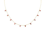 <span style="color:purple">SPECIAL!</span> .60ct G SI 14K Yellow Gold Pink Tourmaline Necklace 16 + 2" Ext