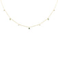 .25ct G SI 14K Yellow Gold Diamond & Emerald Pendant Necklace 16 + 2" Ext