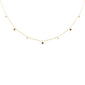 .32ct G SI 14K Yellow Gold Diamond & Ruby Pendant Necklace 16 + 2" Ext