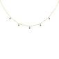 .32ct G SI 14K Yellow Gold Diamond & Ruby Pendant Necklace 16 + 2" Ext