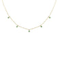 .31ct G SI 14K Yellow Gold Diamond & Emerald Pendant Necklace 16 + 2" Ext