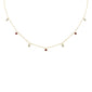 <span style="color:purple">SPECIAL!</span> .33ct G SI 14K Yellow Gold Diamond & Ruby Pendant Necklace 16 + 2" Ext