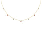 .32ct G SI 14K Yellow Gold Diamond & Ruby Pendant Necklace 16 + 2" Ext
