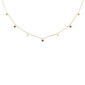 <span style="color:purple">SPECIAL!</span> .31ct G SI 14K Yellow Gold Diamond & Ruby Pendant Necklace 16 + 2" Ext