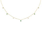 <span style="color:purple">SPECIAL!</span> .33ct G SI 14K Yellow Gold Diamond & Emerald Pendant Necklace 16 + 2" Ext