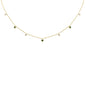 .27ct G SI 14K Yellow Gold Diamond & Emerald Pendant Necklace 16 + 2" Ext