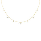 .28ct G SI 14K Yellow Gold Diamond Pendant Necklace 16+2" Long