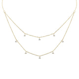 <span style="color:purple">SPECIAL!</span> .30ct G SI 14K Yellow Gold Diamond Pendant Necklace 16+2" Long