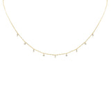 .08ct G SI 14K Yellow Gold Diamond Pendant Necklace 16+2" Long