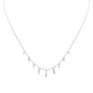 .19ct G SI 14K White Gold Diamond Dangling Necklace 16+2" Long