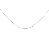 .12ct G SI 14K White Gold Diamond Pendant Necklace 14+2" Long