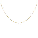 .31ct G SI 14K Yellow Gold Diamond Pendant Necklace 16+2" Long