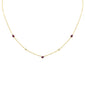 .60ct G SI 14K Yellow Gold Diamond & Ruby Pendant Pendant Necklace 16+2" Long