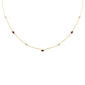 <span style="color:purple">SPECIAL!</span> .41ct G SI 14K Yellow Gold Diamond & Ruby Gemstone Pendant Necklace 16+2" Long