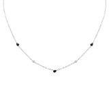 <span>DIAMOND CLOSEOUT! </span> .66ct G SI 14K White Gold Diamond & Blue Sapphire Gemstone Pendant Necklace 16+2" Long
