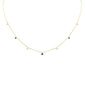 .34ct G SI 14K Yellow Gold Diamond & Emerald Gemstone Pendant Necklace 16+2" Long