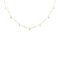.17ct G SI 14K Yellow Gold Multi Color Gemstone Necklace 18" Long
