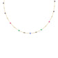 <span style="color:purple">SPECIAL!</span> 1.58ct G SI 14K Yellow Gold Diamond & Multi Color Necklace 16 + 2" Ext