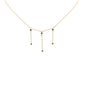 <span style="color:purple">SPECIAL!</span> .16ct G SI 14K Yellow Gold Green Emerald Gemstone Dangling Necklace 16 + 2" Ext