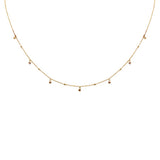 .14ct G SI 14K Yellow Gold & Pink Sapphire Gemstone Pendant Necklace 18" Long